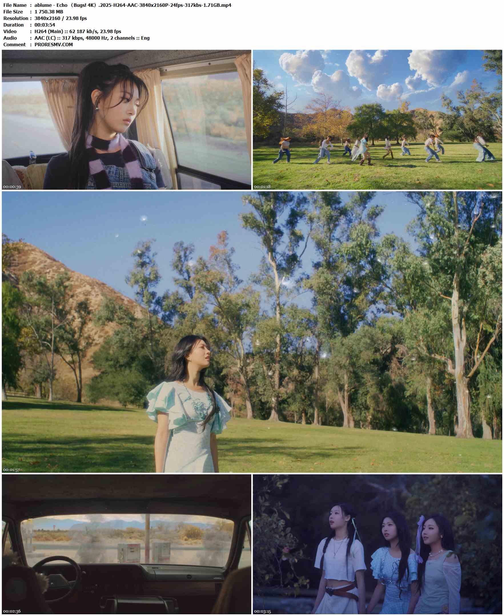 ablume - Echo （Bugs! 4K）.2025-H264-AAC-3840x2160P-24fps-317kbs-1.71GB官方MV_高清MV